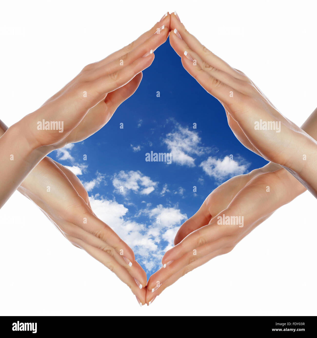 Hope reach hands blue sky hi-res stock photography and images - Alamy