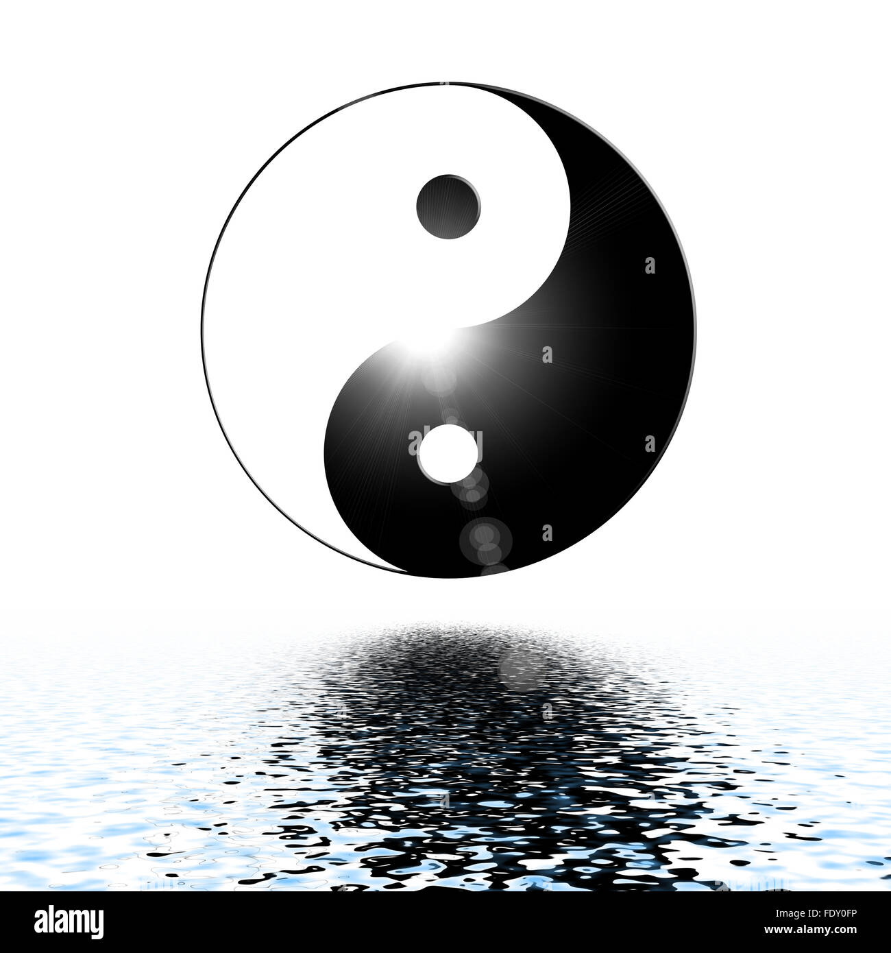 Symbol of yin and yang of the background. The sign of the two elements