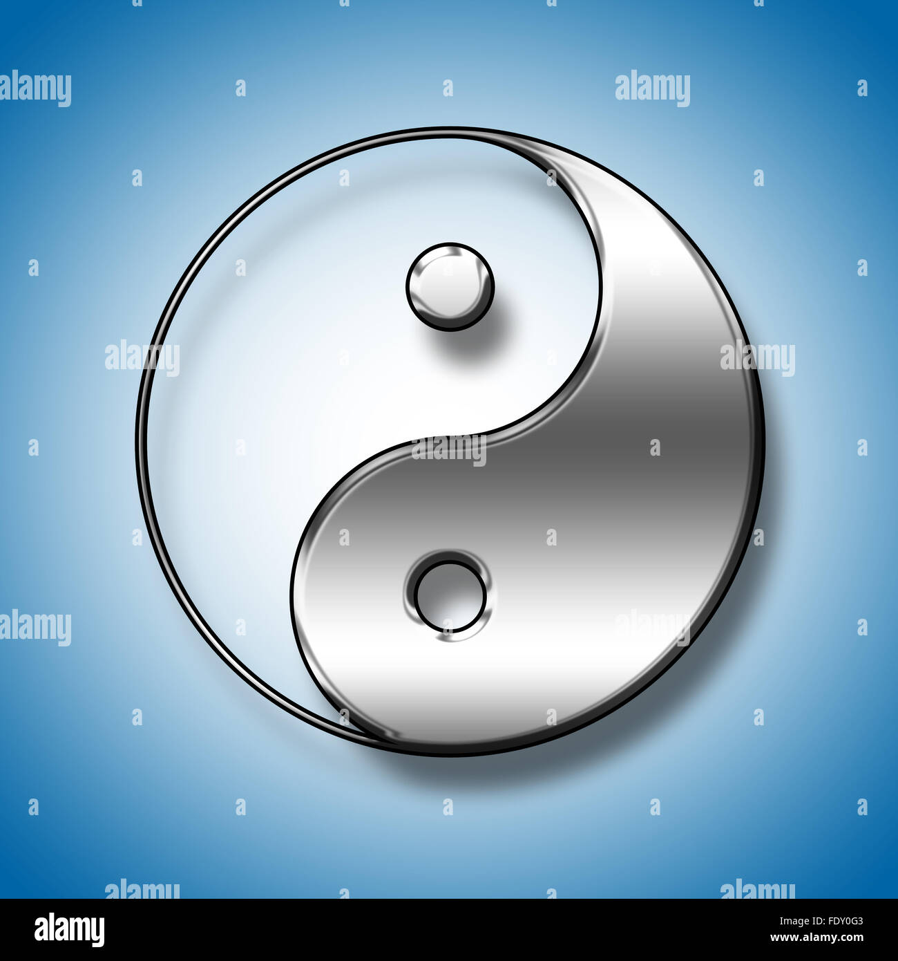 Symbol of yin and yang of the background. The sign of the two elements
