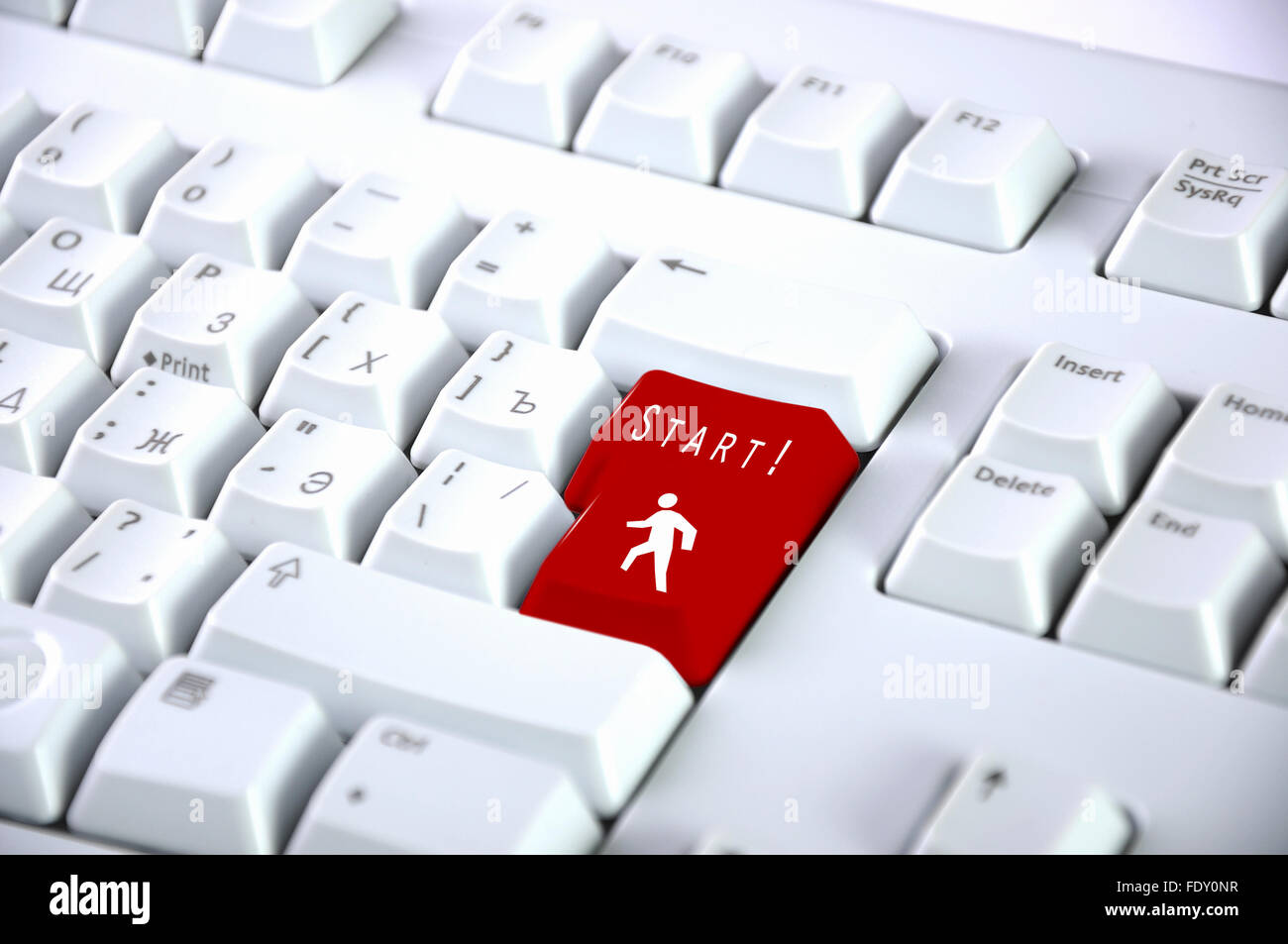 Computer keyboard with access symbol on it Stock Photo - Alamy