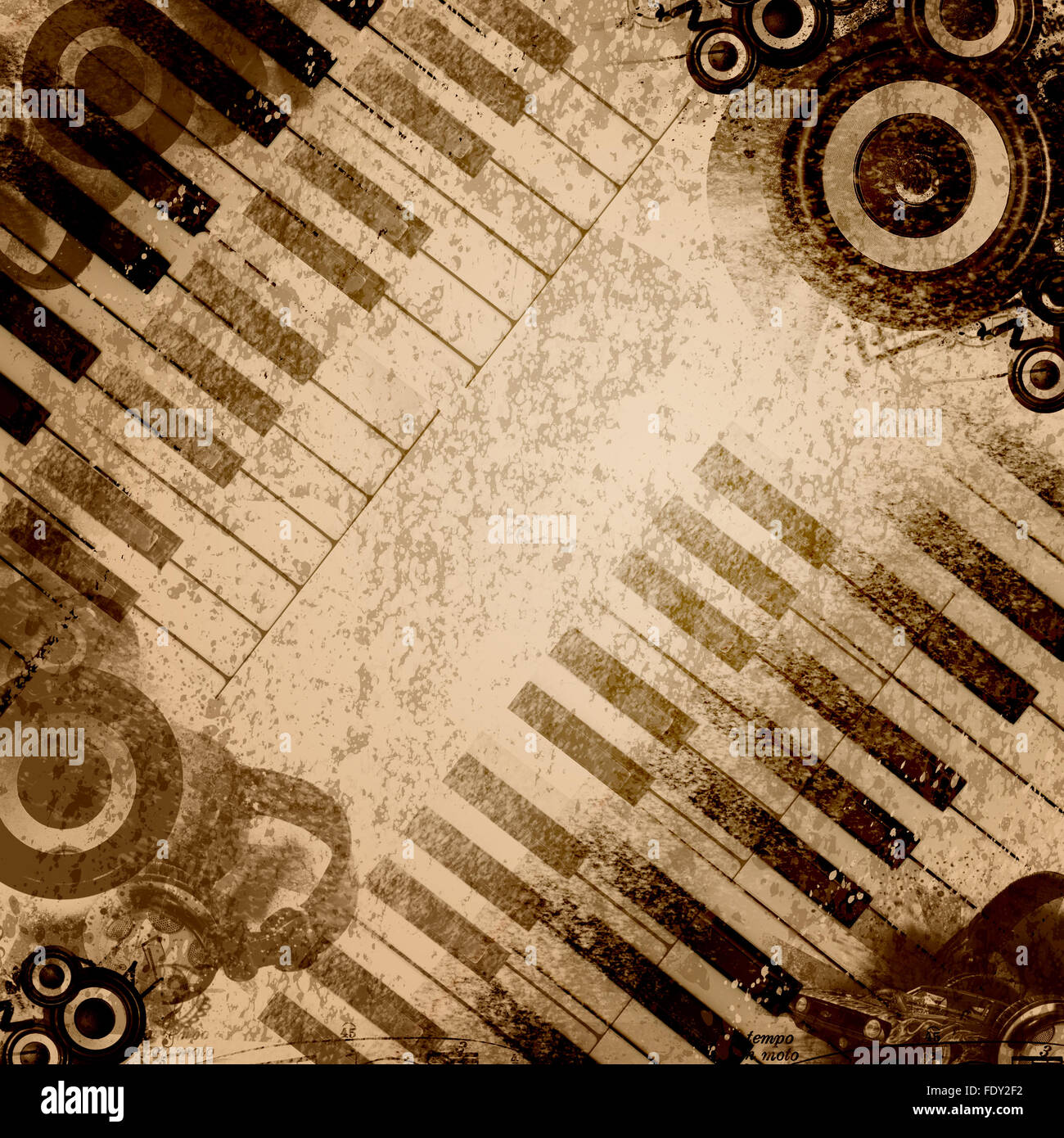 music notes on old paper sheet background Stock Photo Alamy