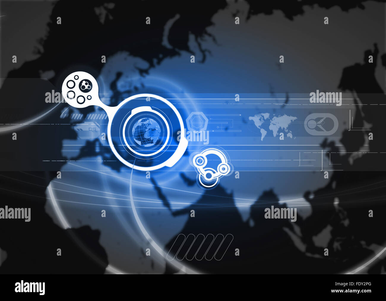 Abstraction blue background in high-tech style Stock Photo - Alamy