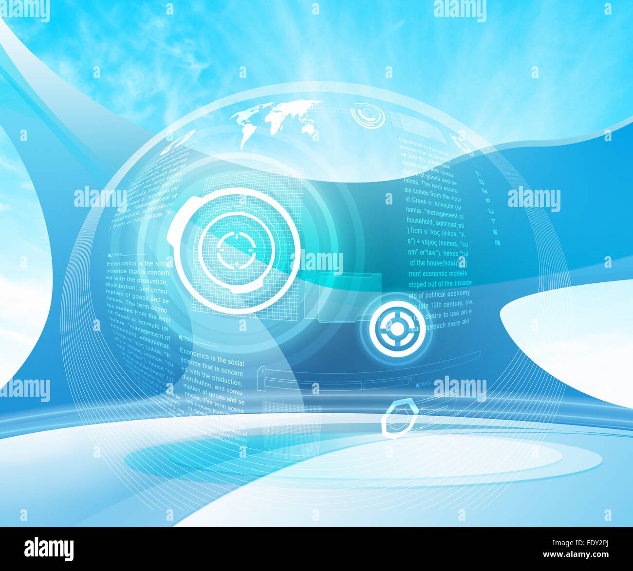 Abstraction blue background in high-tech style Stock Photo - Alamy