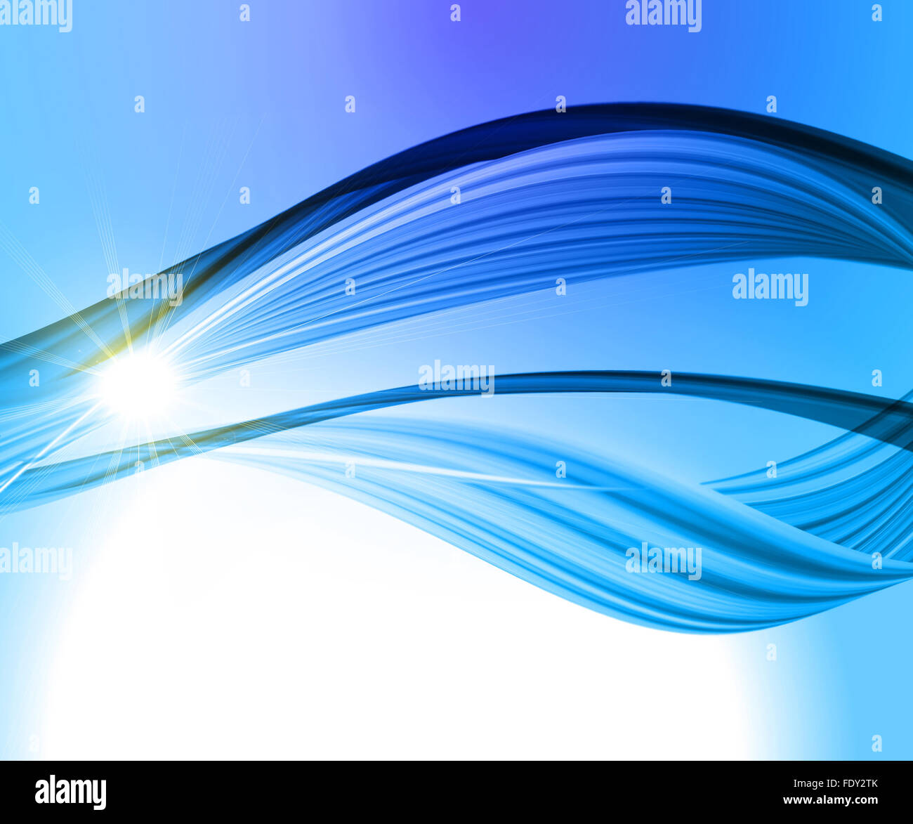 Abstract blue background with smooth lines and waves Stock Photo - Alamy