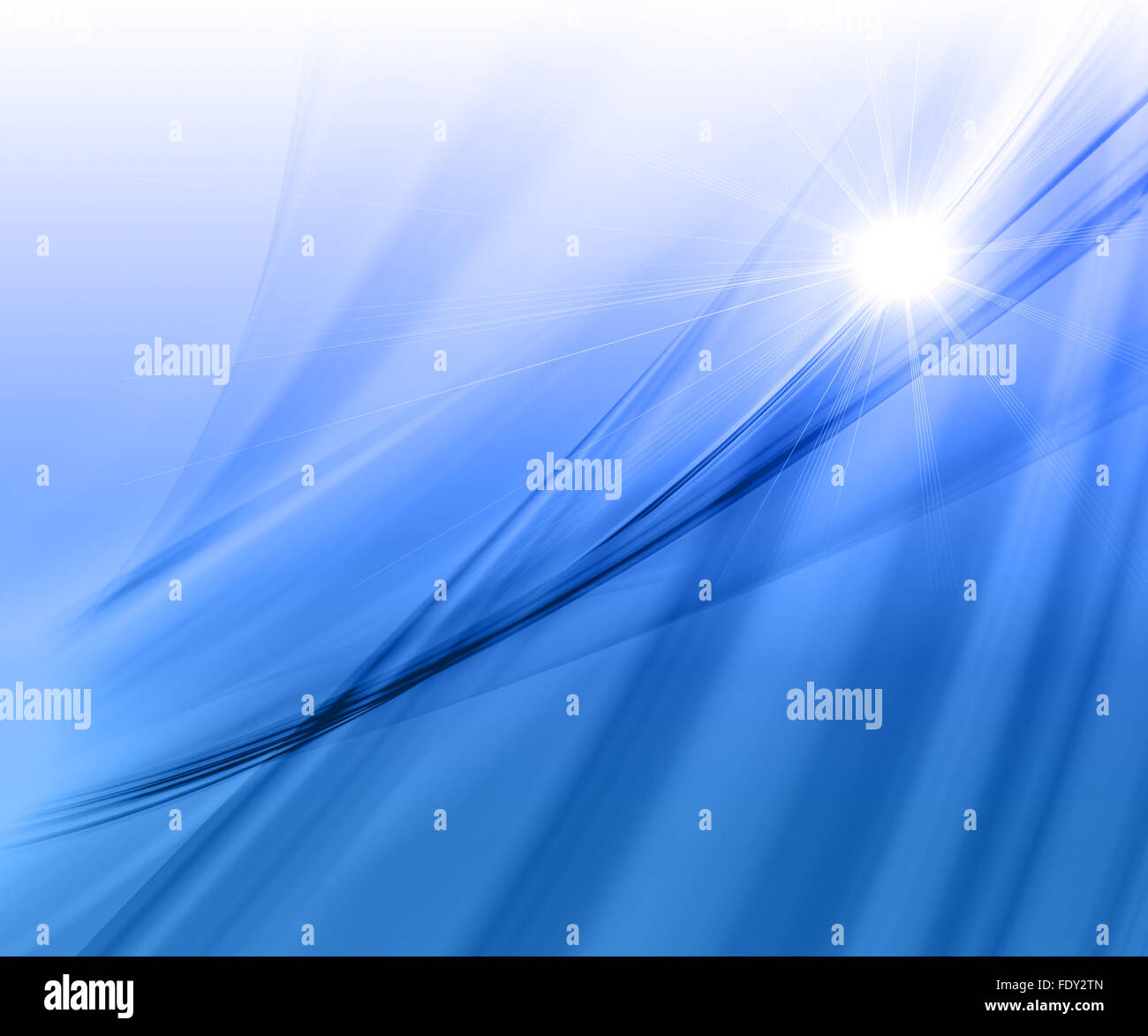 Abstract blue background with smooth lines and waves Stock Photo - Alamy