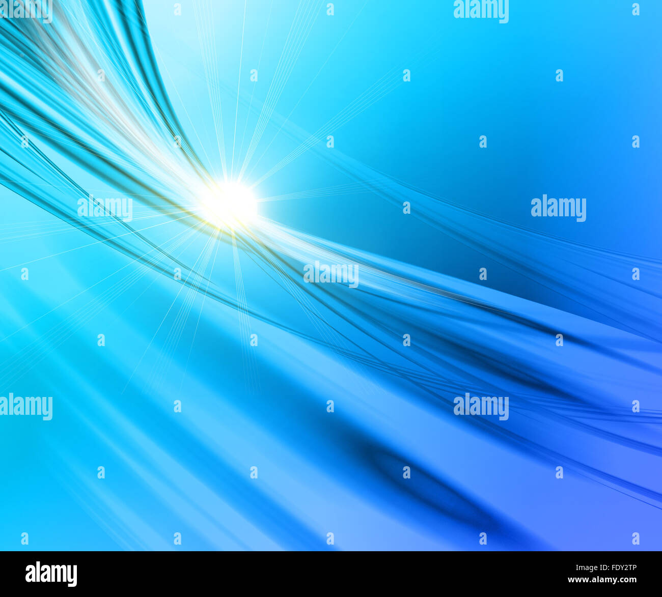 Abstract blue background with smooth lines and waves Stock Photo - Alamy