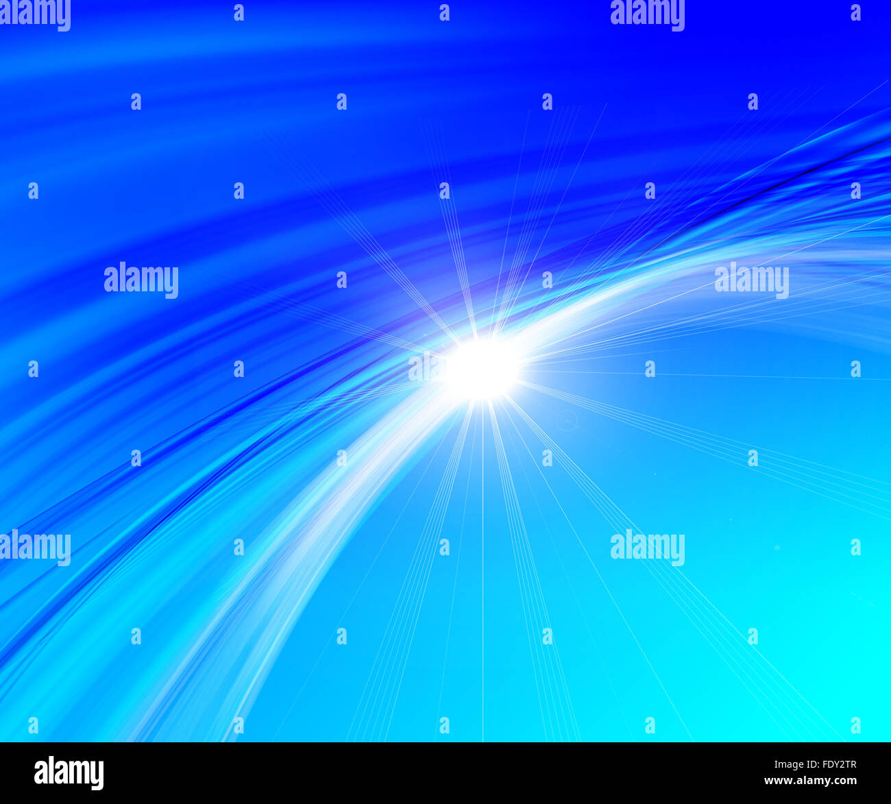 Abstract blue background with smooth lines and waves Stock Photo - Alamy