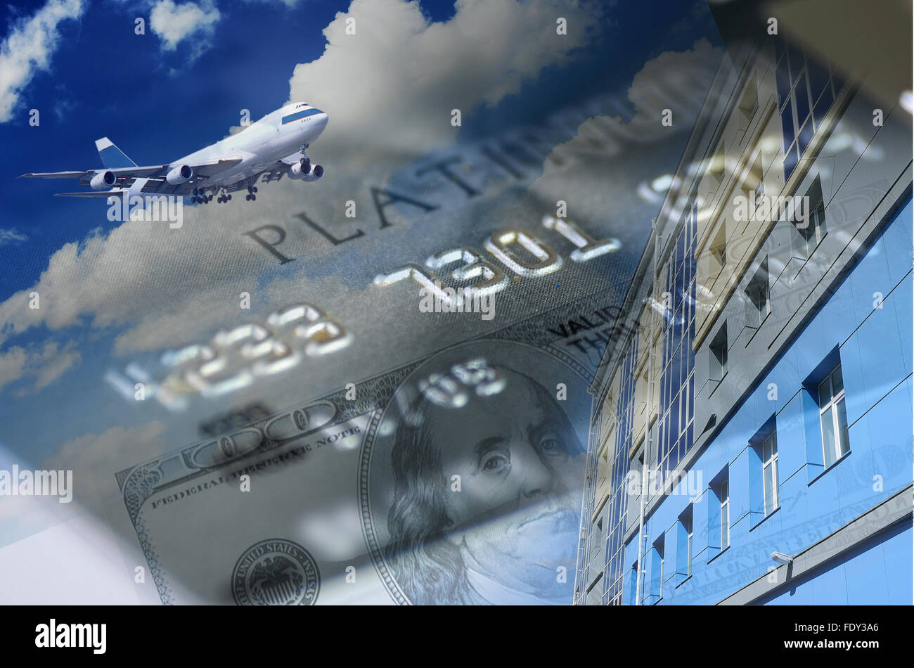 Abstract collage of blue background Stock Photo - Alamy