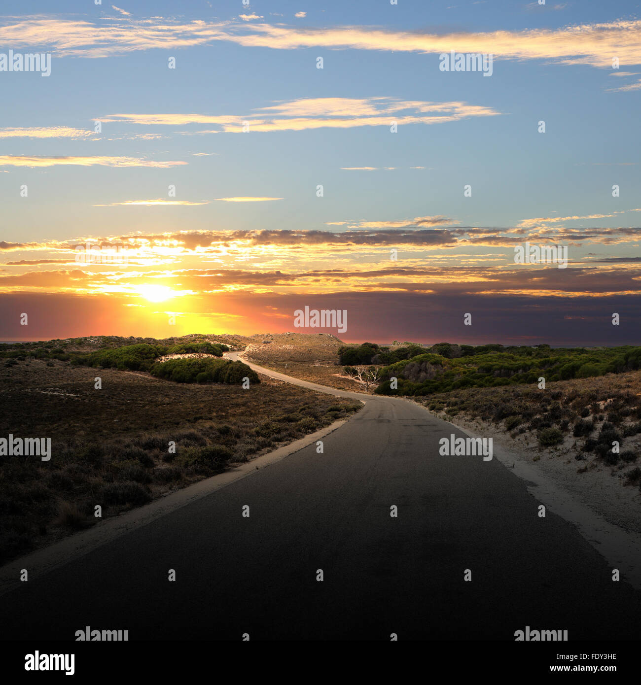 Asphalt road in countryside and cloudy sky Stock Photo - Alamy