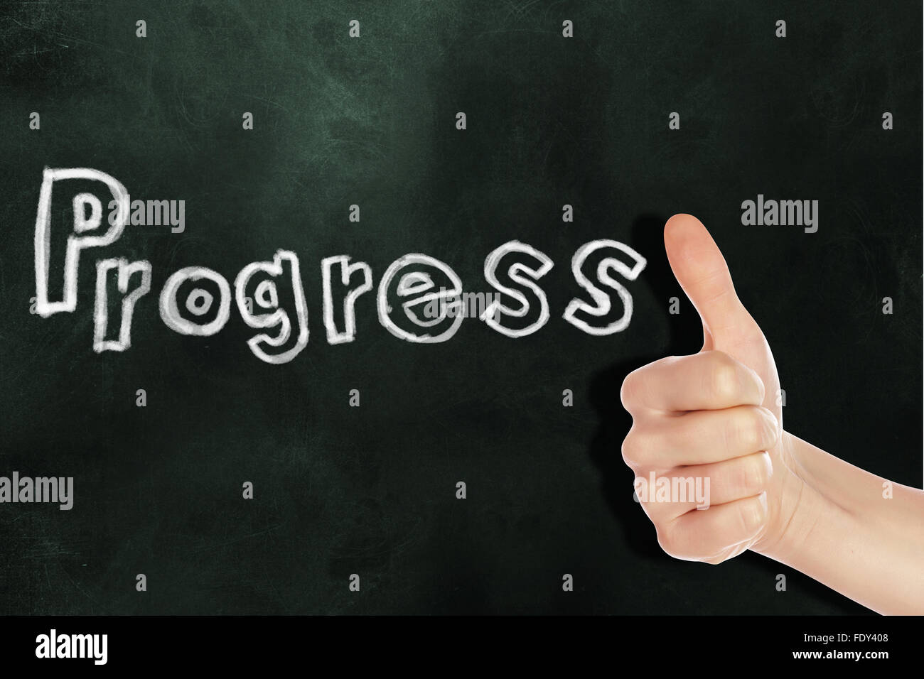 School board with the word progress written on it Stock Photo - Alamy