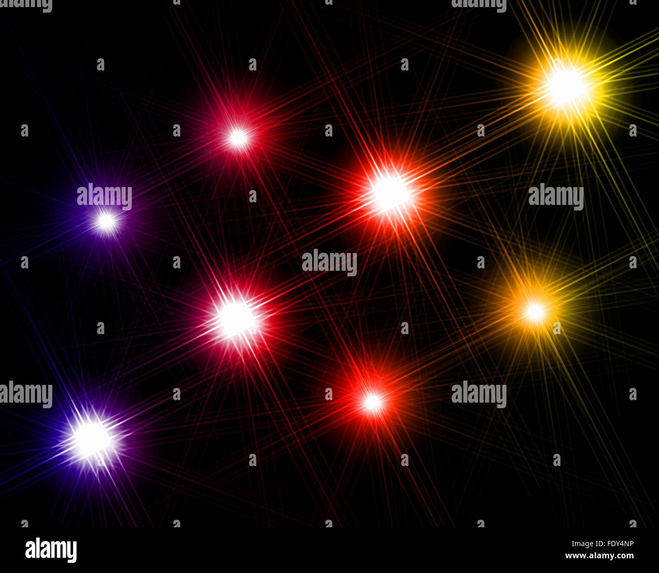 Black background with multiple colourful shining stars Stock Photo - Alamy