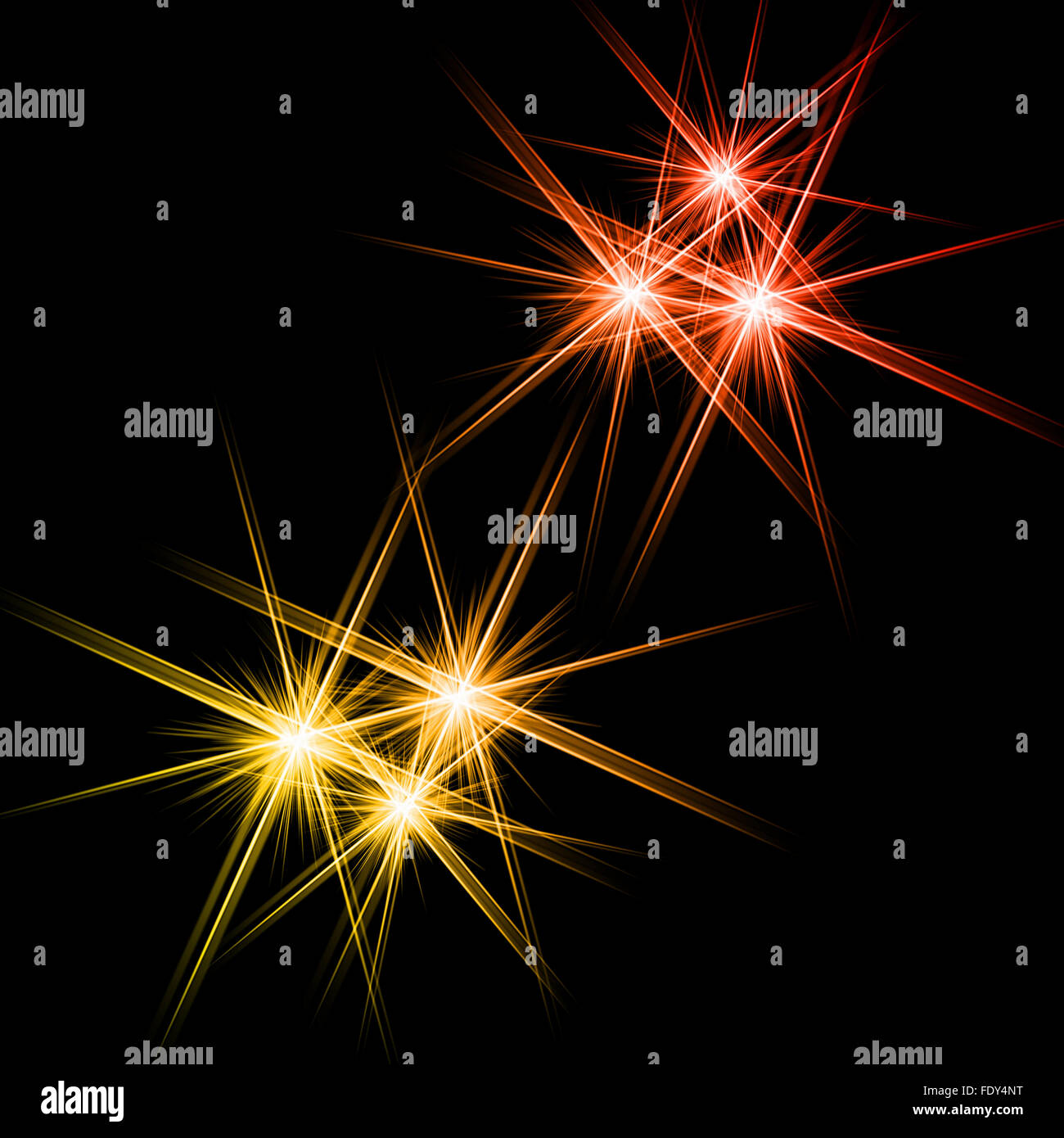 Black background with multiple colourful shining stars Stock Photo Alamy