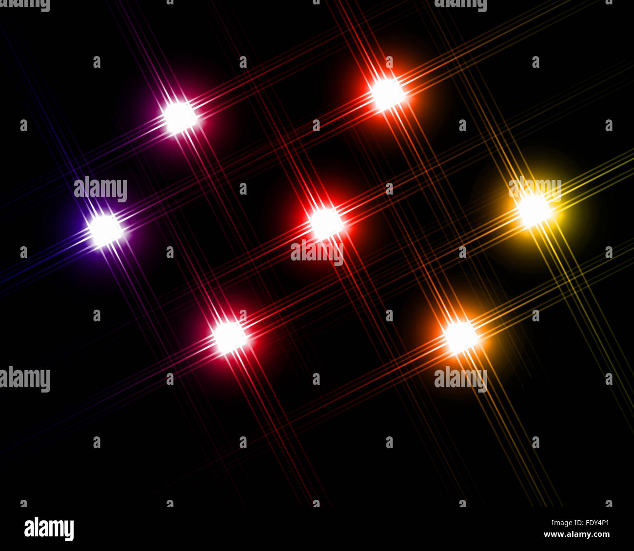 Black background with multiple colourful shining stars Stock Photo - Alamy