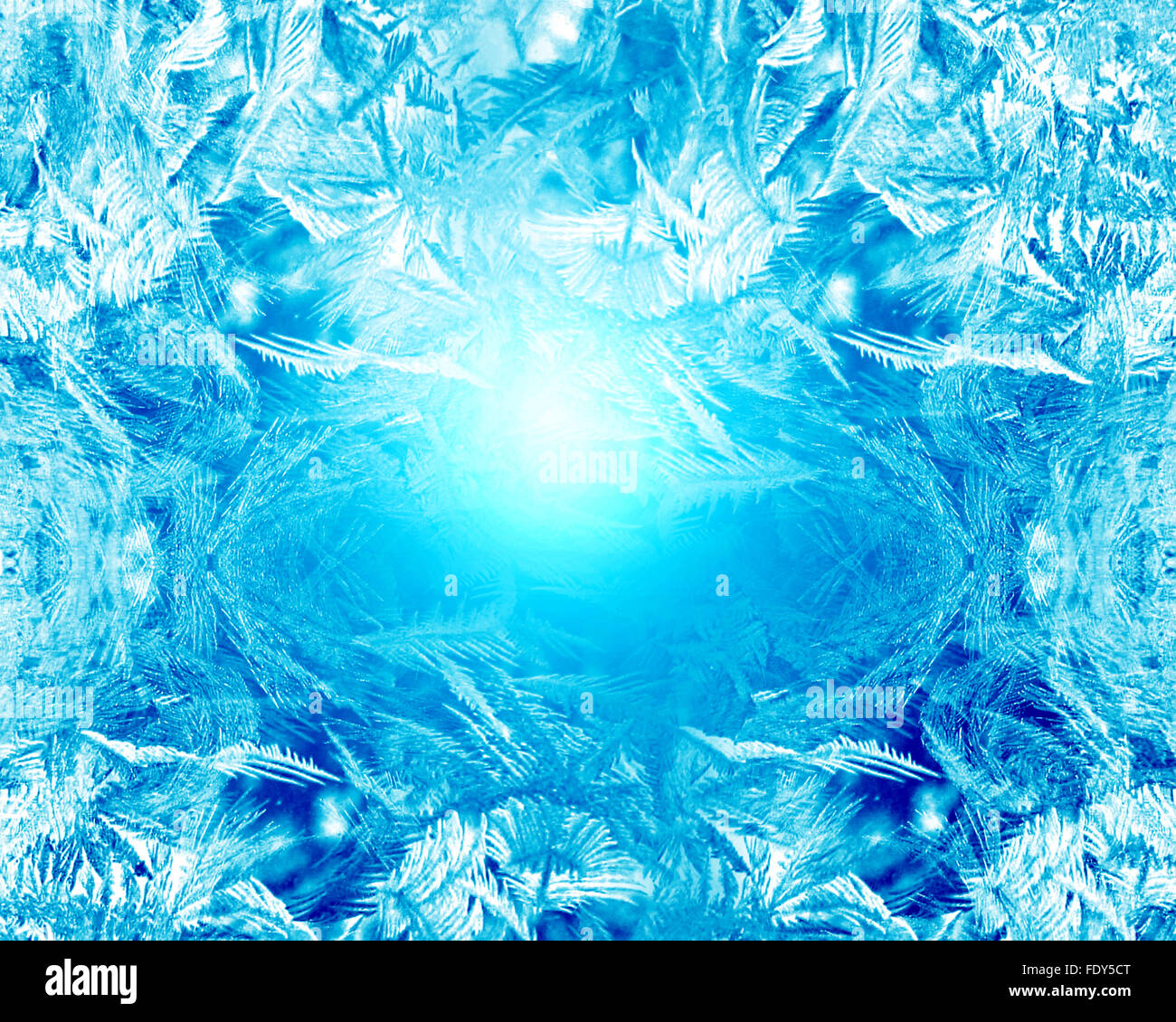 Blue frost winter background with white snowflakes Stock Photo - Alamy
