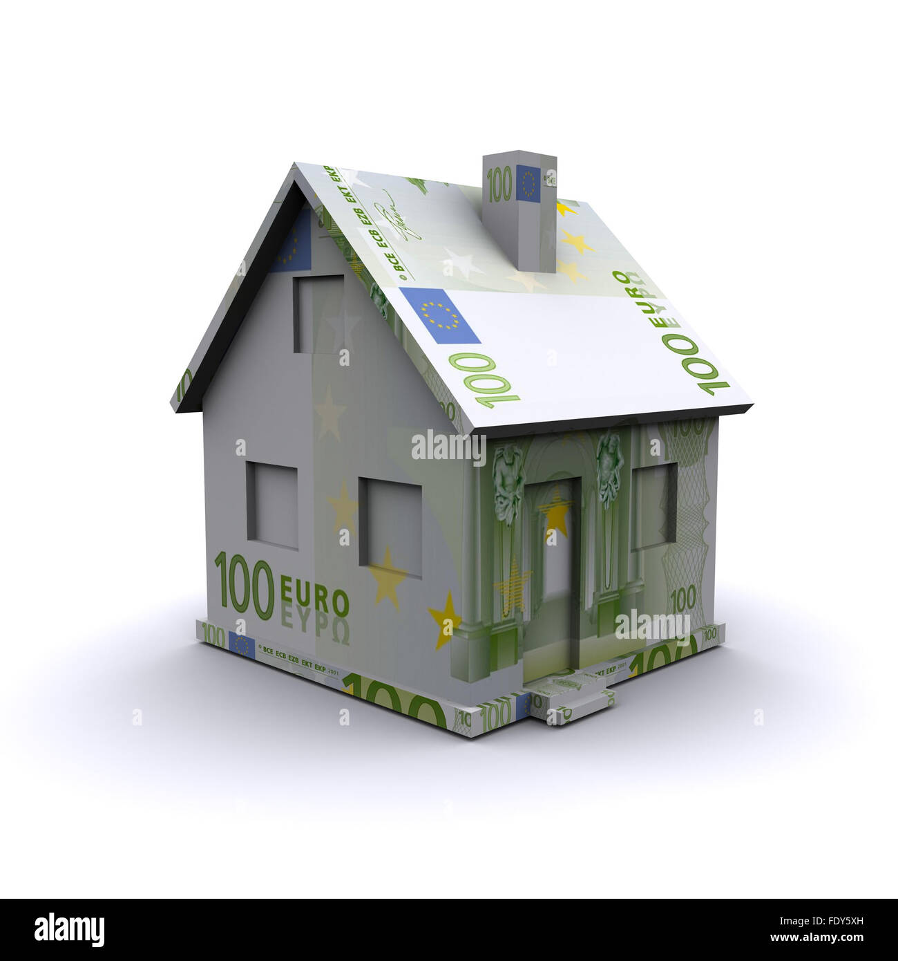 Three-dimensional house of banknotes Stock Photo - Alamy