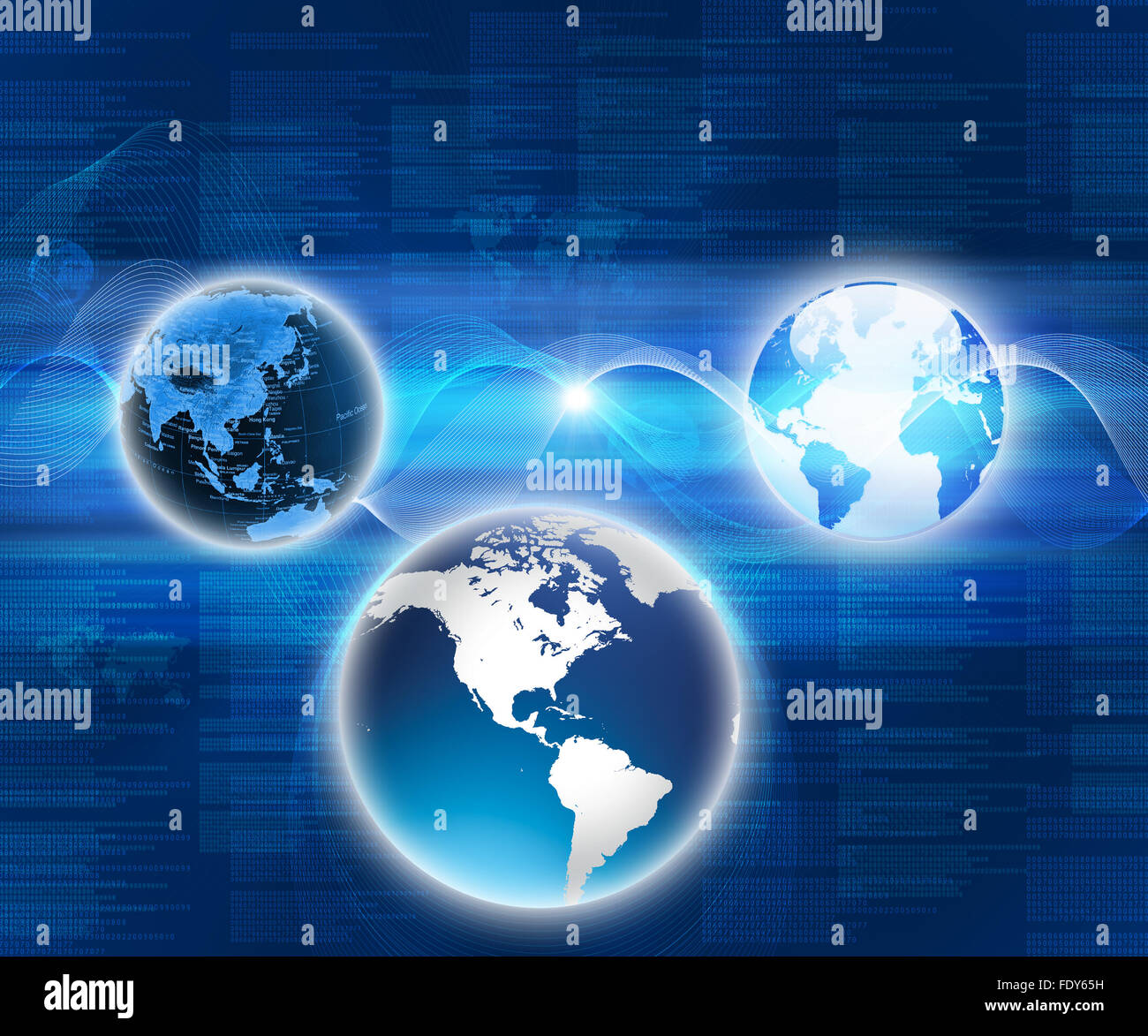 Abstract background of blue with the image of planet Earth Stock Photo ...