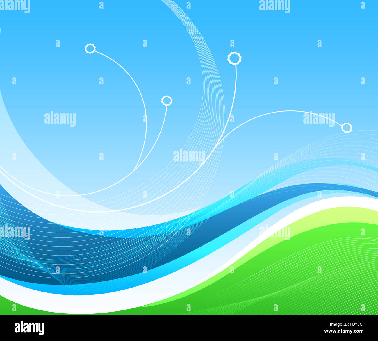 Abstract blue background with the lines and waves Stock Photo - Alamy