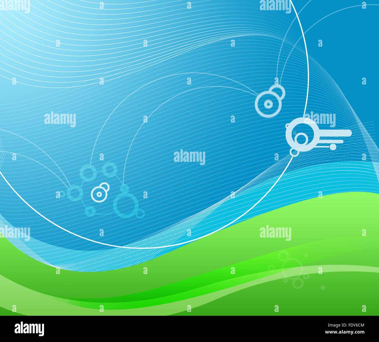 Abstract blue background with the lines and waves Stock Photo - Alamy