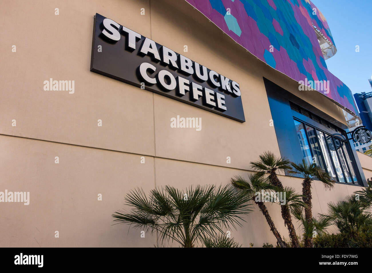Starbucks, Fremont Street, downtown Las Vegas, Nevada, USA Stock Photo -  Alamy