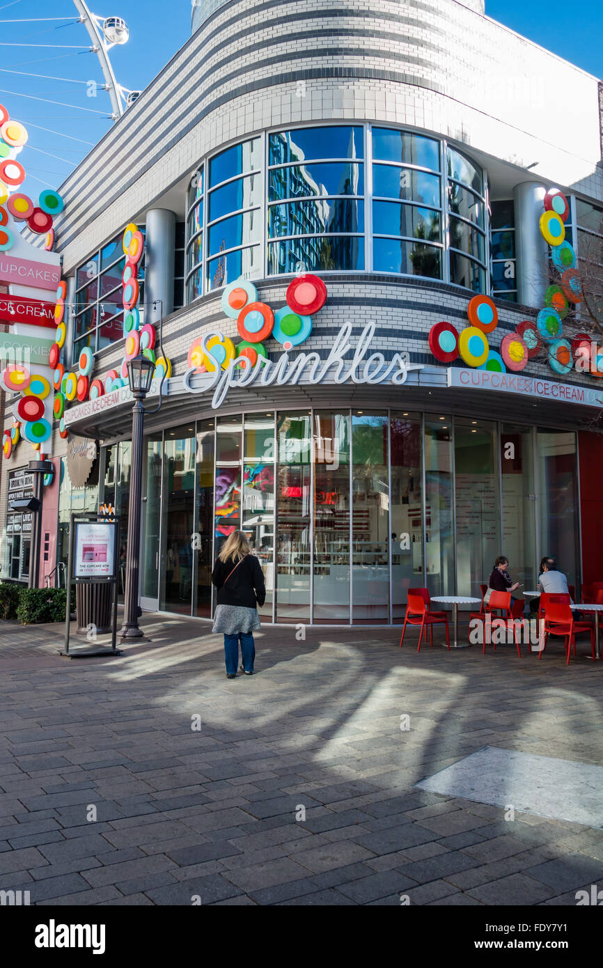 Sprinkles Cupcakes shop off the strip in Las Vegas, Nevada, USA Stock