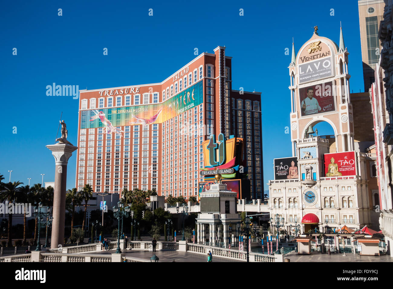 Treasure Island resort on the Las Vegas strip in Las Vegas, Nevada, USA Stock Photo
