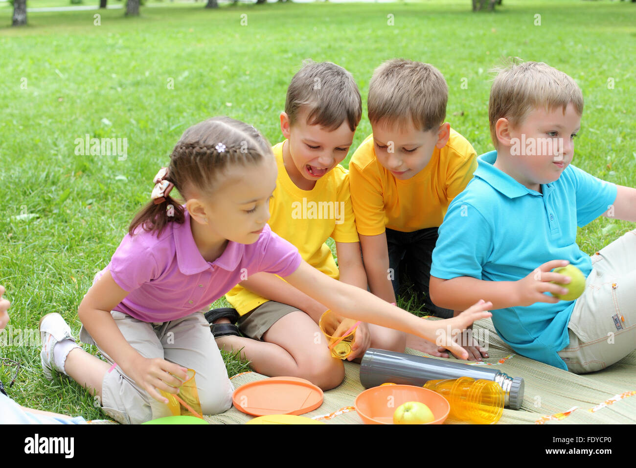 Many happy children on hi-res stock photography and images - Alamy