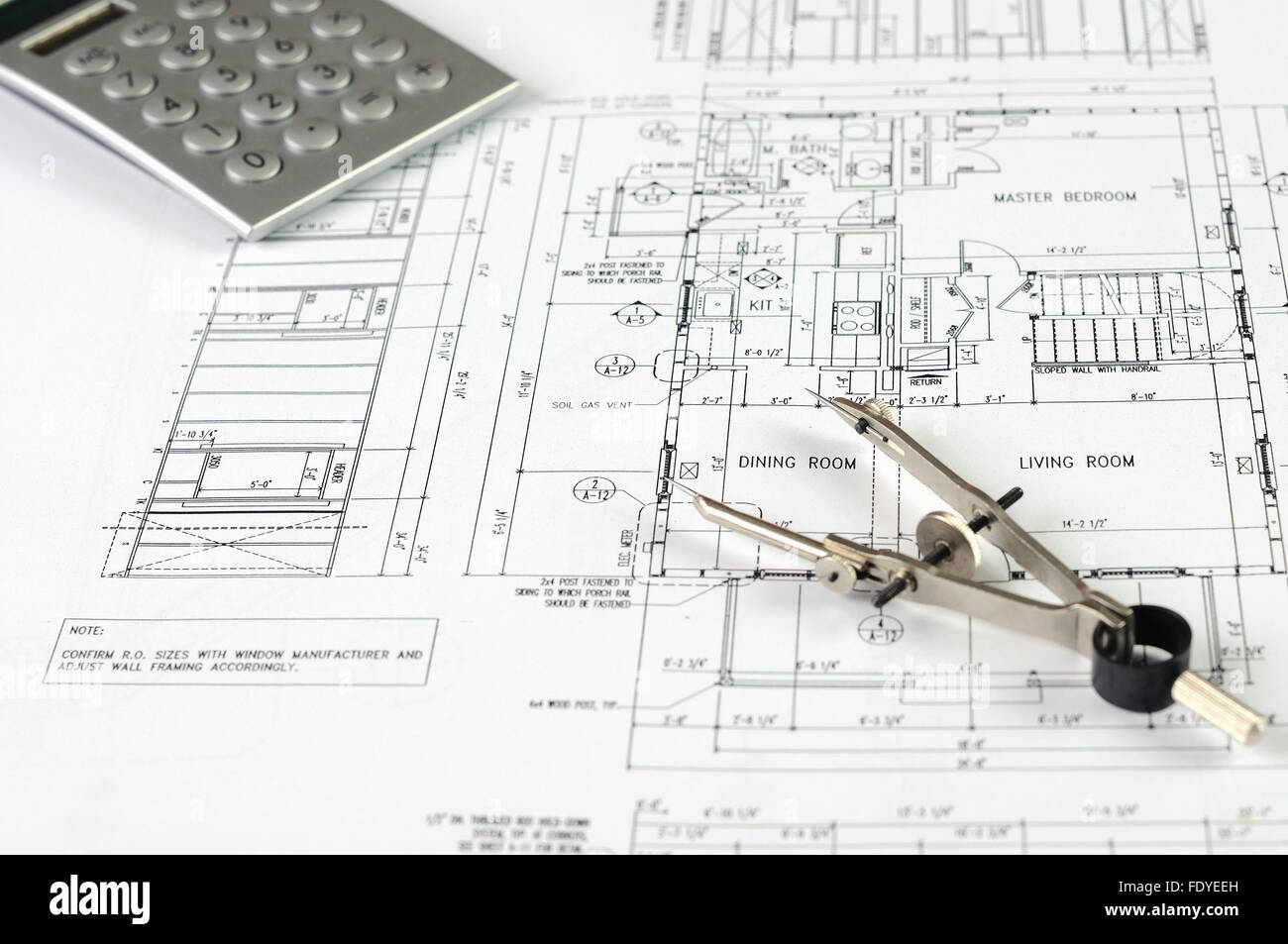 drawings of building homes and Tools Stock Photo - Alamy