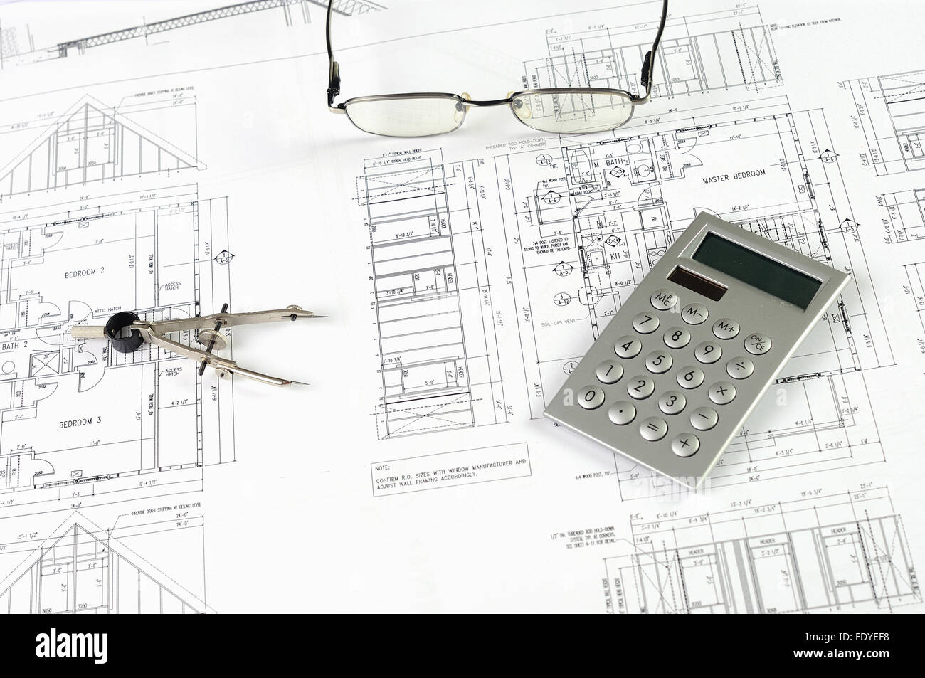 drawings of building homes and Tools Stock Photo - Alamy