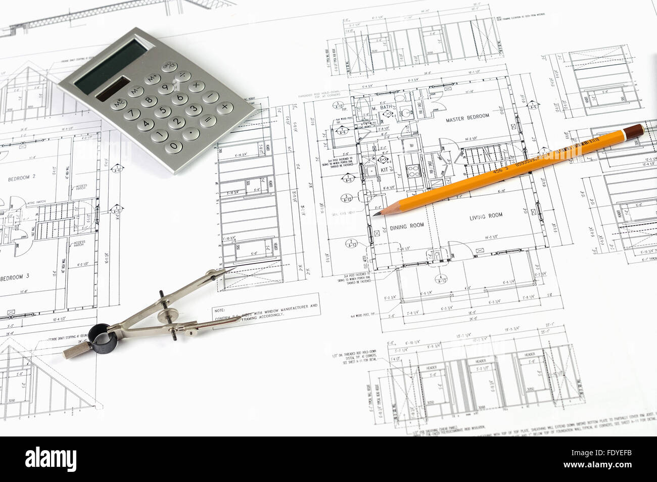 drawings of building homes and Tools Stock Photo - Alamy