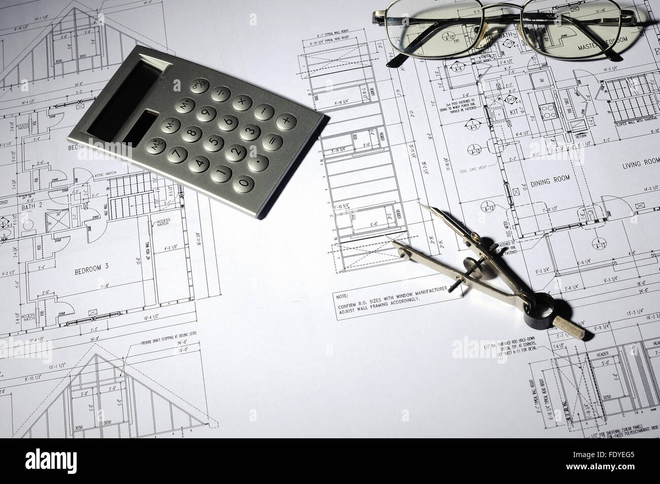 drawings of building homes and Tools Stock Photo - Alamy