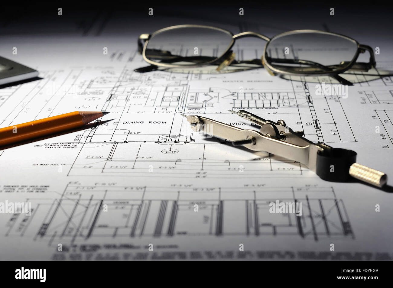 drawings of building homes and Tools Stock Photo - Alamy