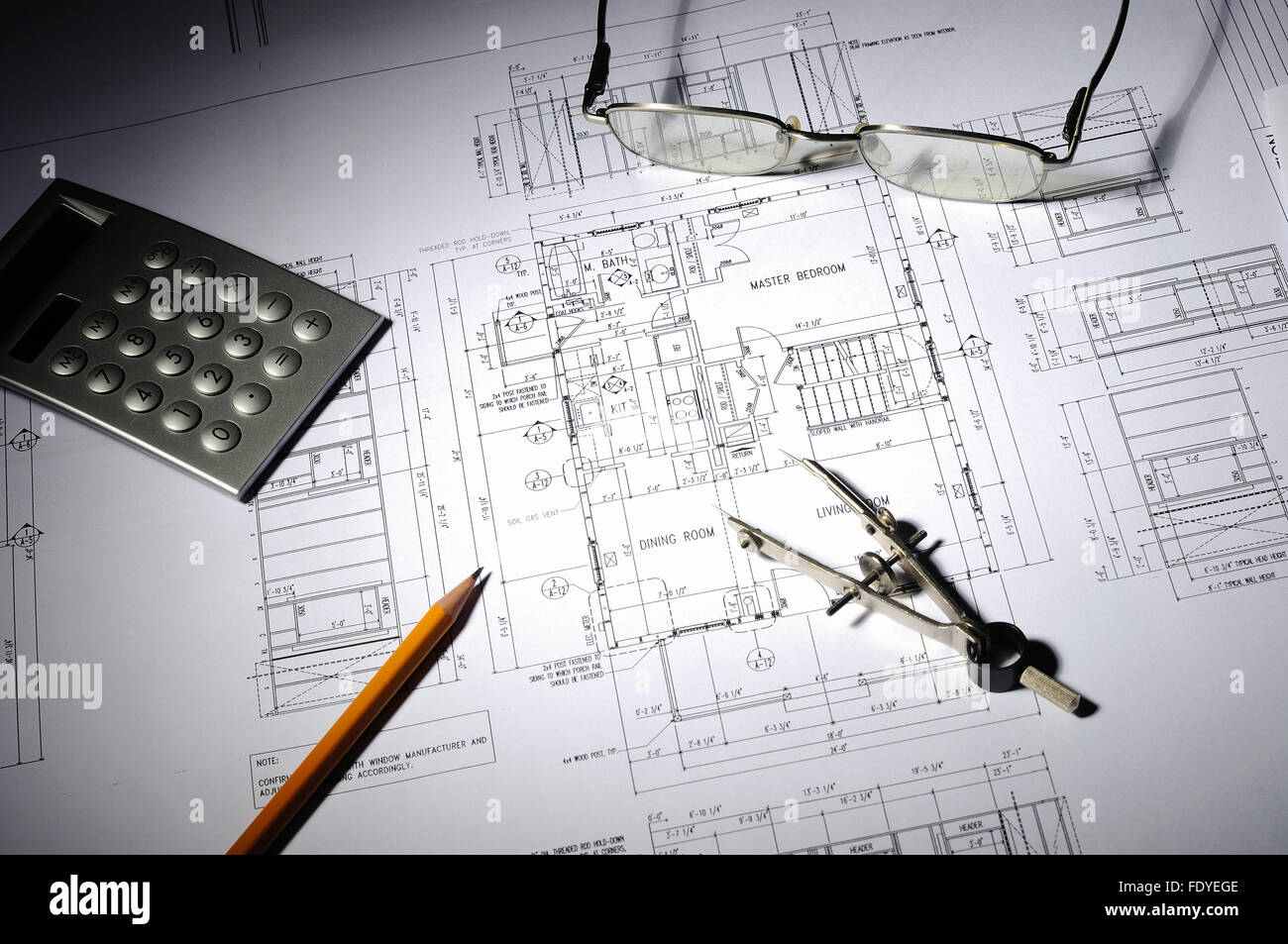 drawings of building homes and Tools Stock Photo - Alamy