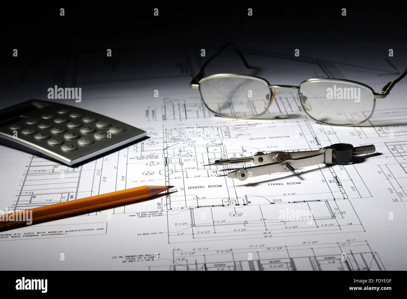drawings of building homes and Tools Stock Photo - Alamy