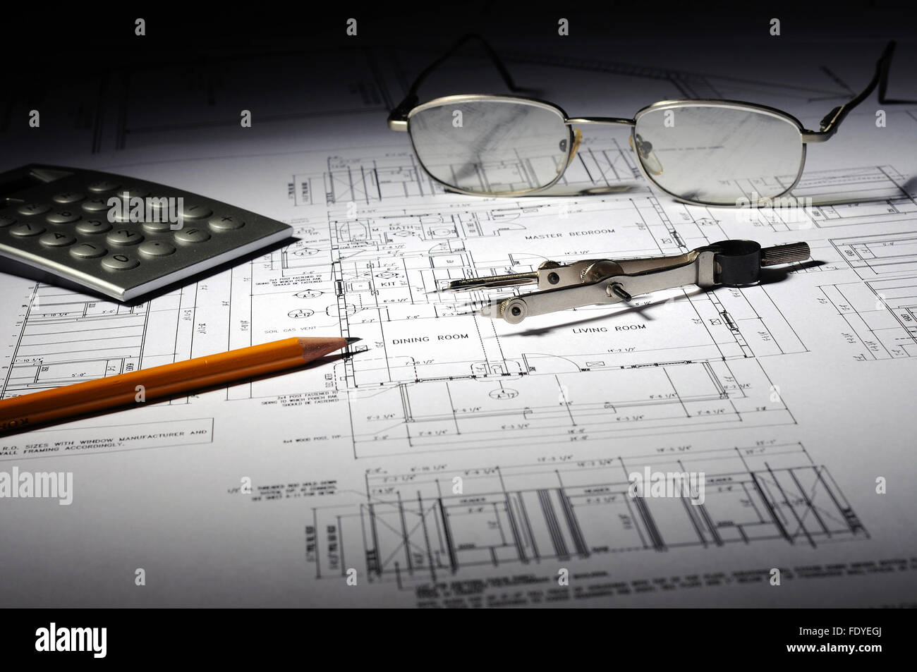 drawings of building homes and Tools Stock Photo - Alamy