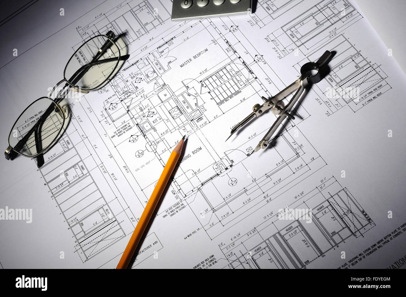 drawings of building homes and Tools Stock Photo - Alamy