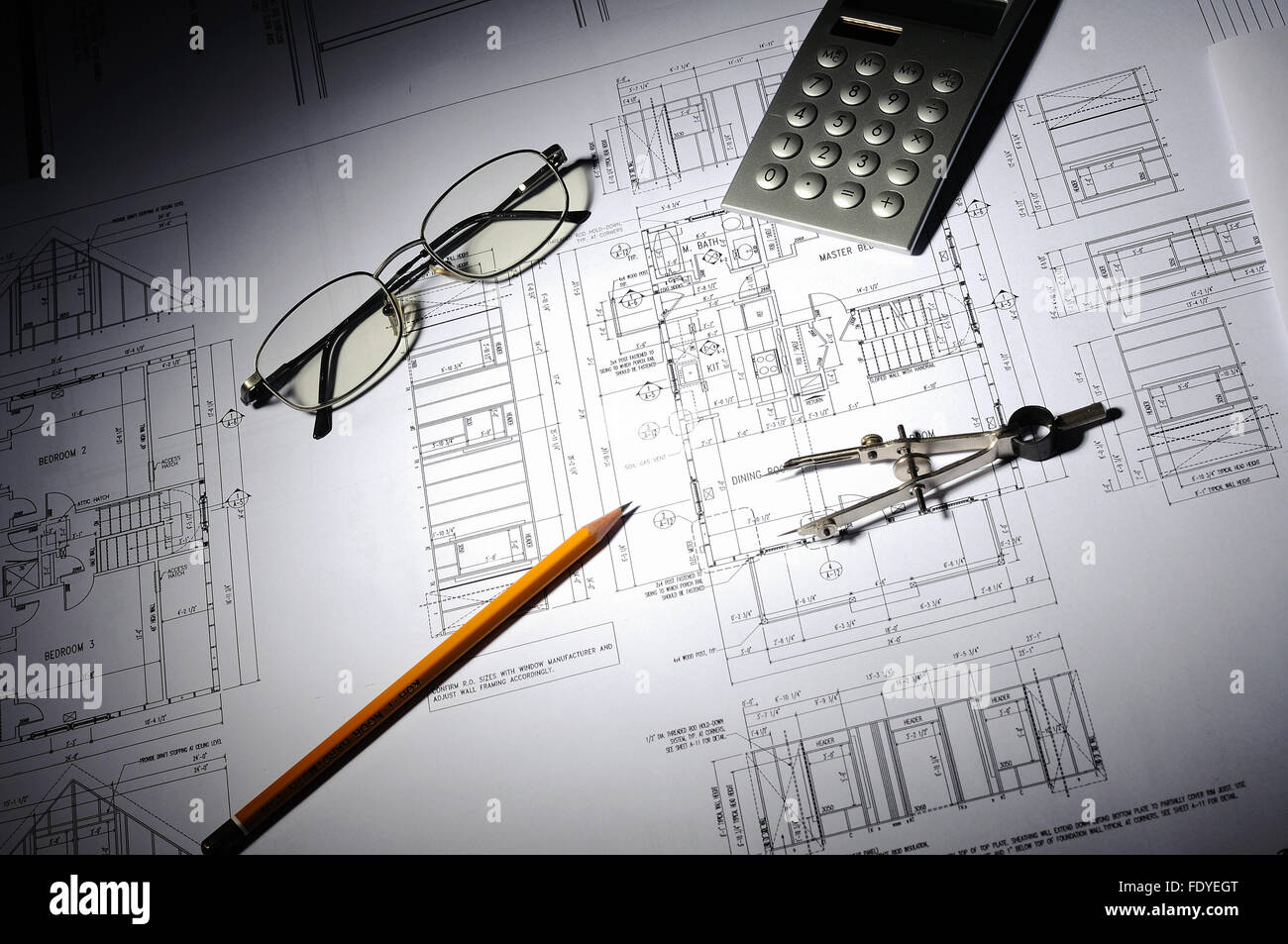 drawings of building homes and Tools Stock Photo - Alamy