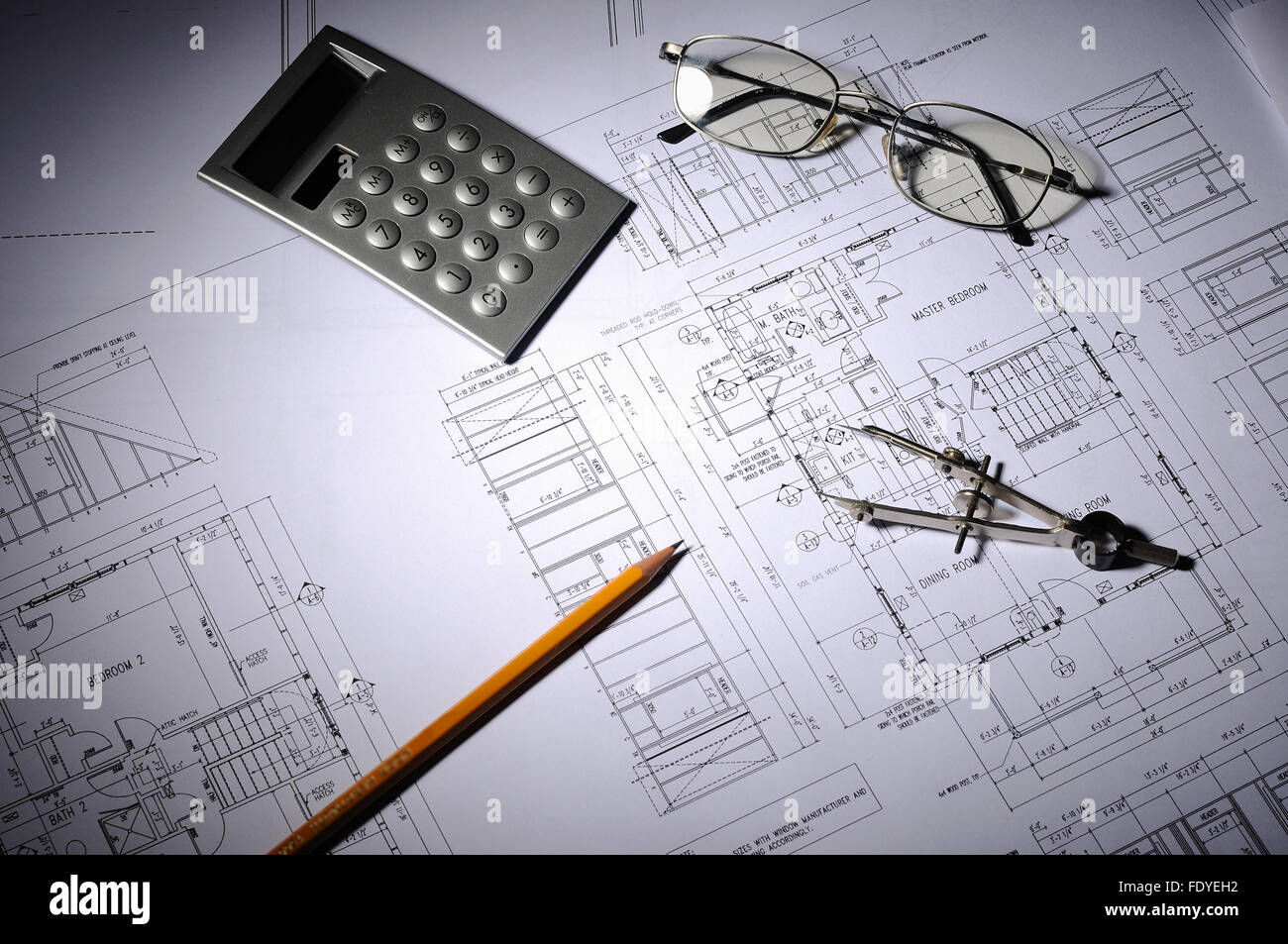 drawings of building homes and Tools Stock Photo - Alamy