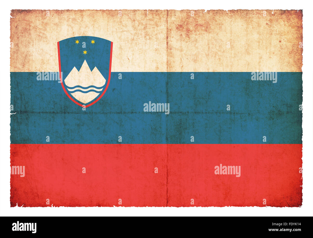 National Flag of Slovenia created in grunge style Stock Photo - Alamy