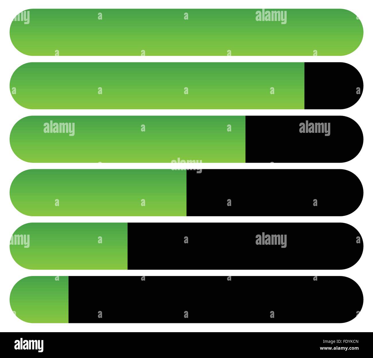 Horizontal bars. Loading bars, progress indicators. Completion Stock ...