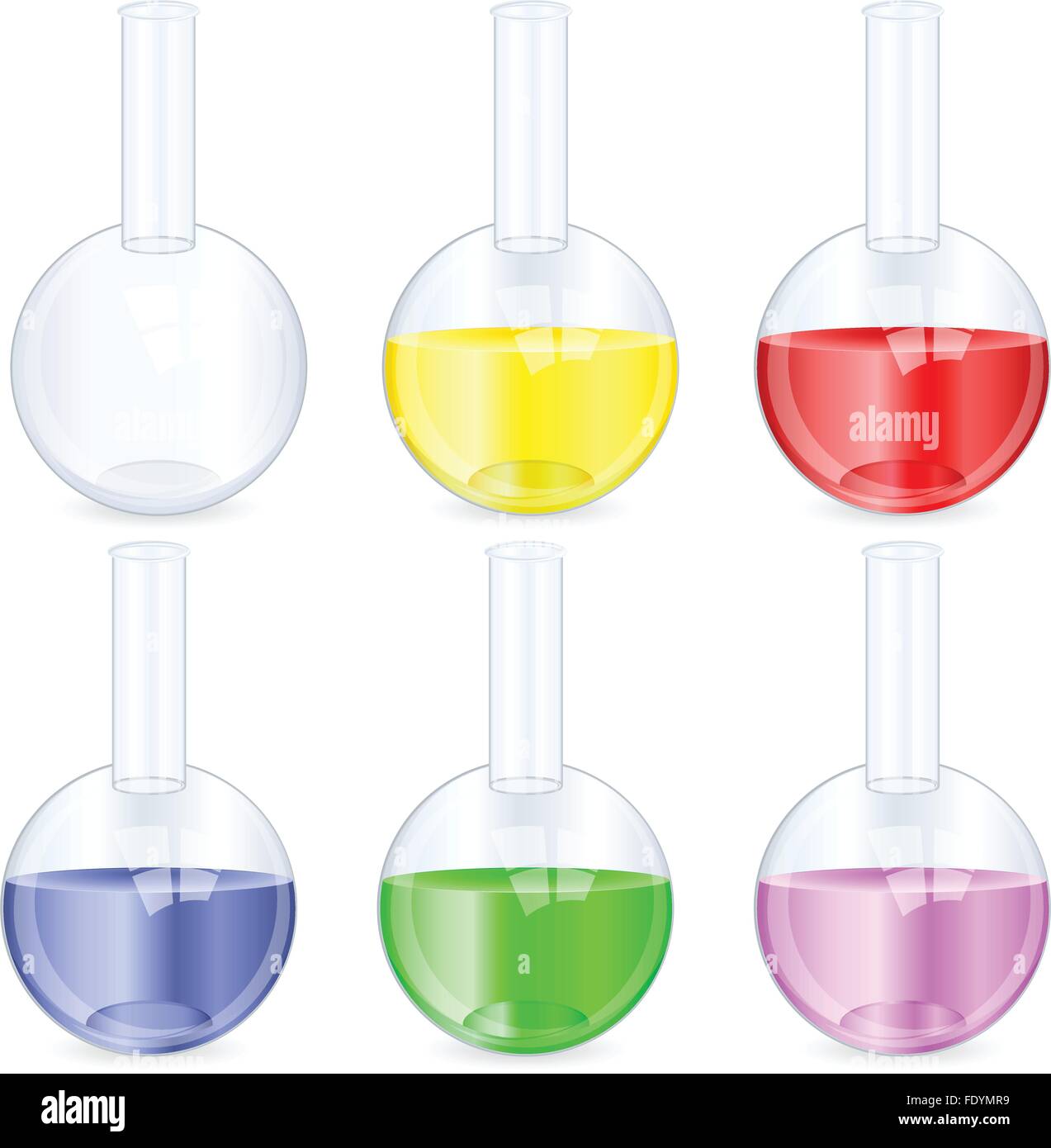 Chemistry beaker set on a white background. Vector illustration Stock Vector Image & Art Alamy
