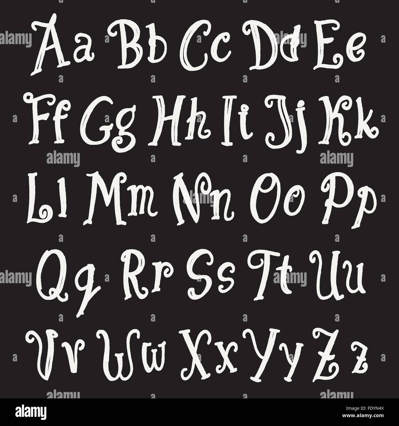 chalk alphabet set. vector Stock Vector Image & Art - Alamy