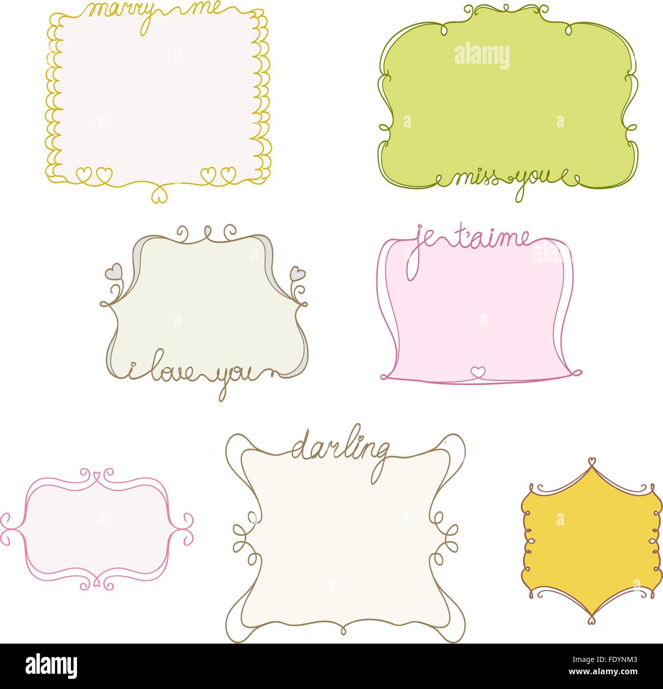 Frames hand drawn Stock Vector Images - Alamy