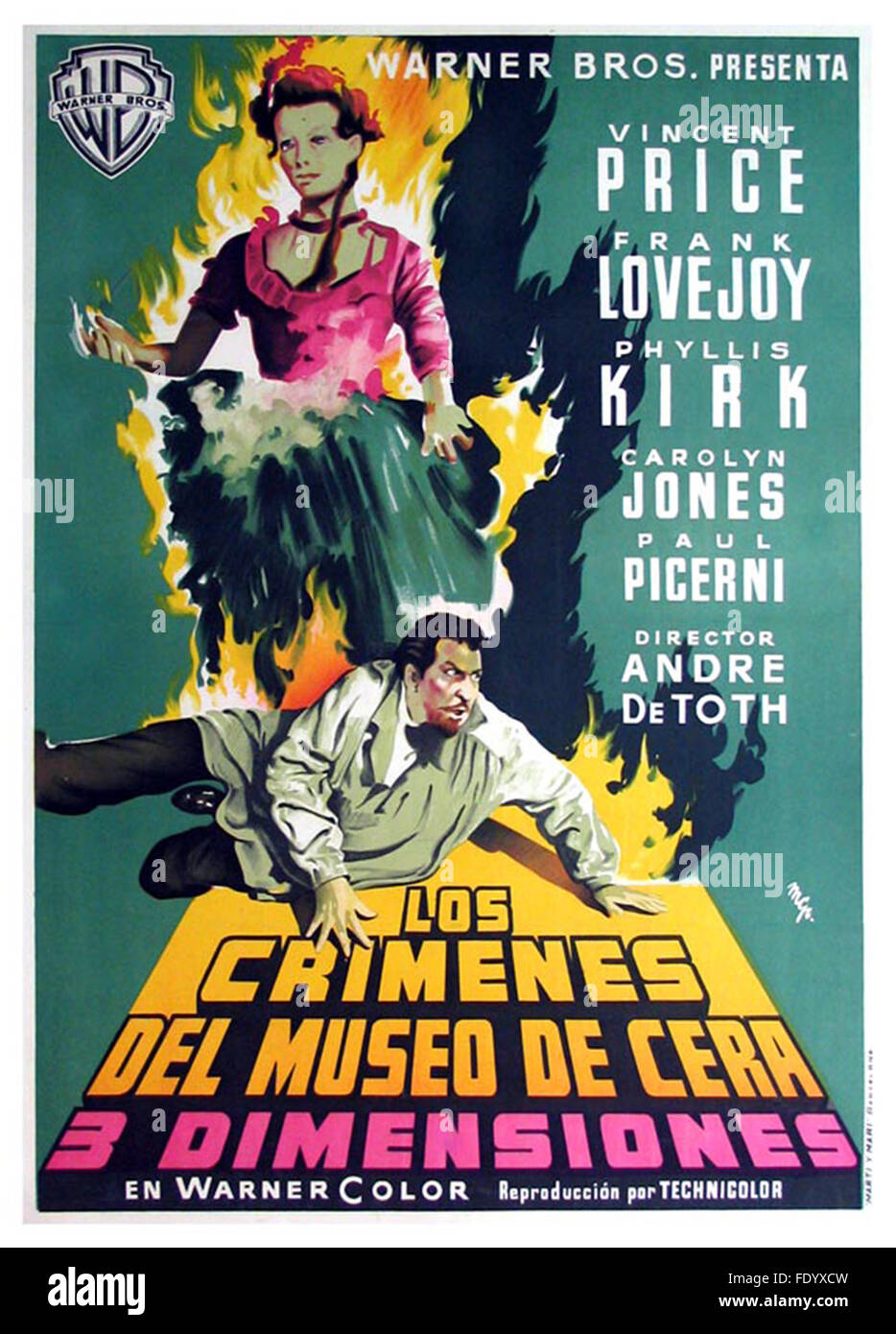House of Wax   - Spanish Movie Poster Stock Photo