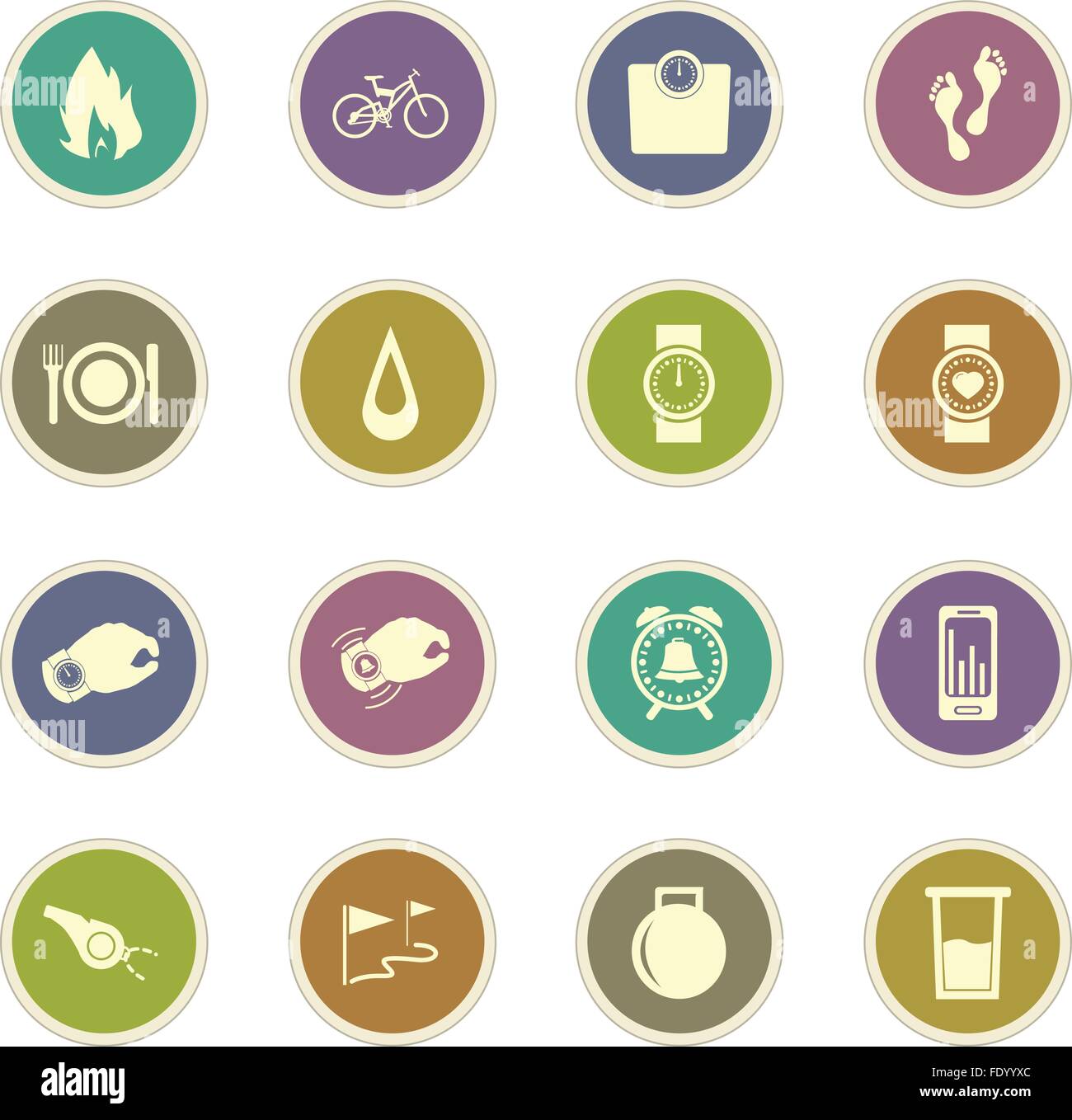 Jogging and workout icons set Stock Vector Image & Art - Alamy