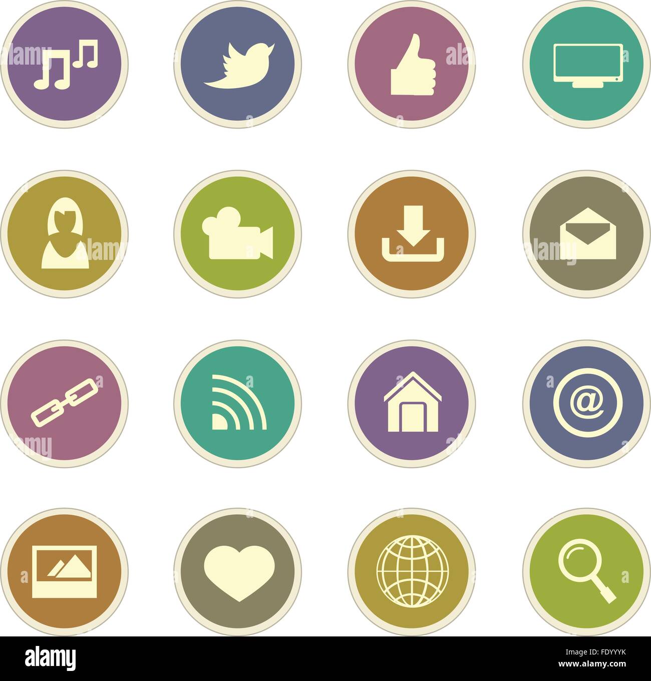 Social media icons set Stock Vector Image & Art - Alamy