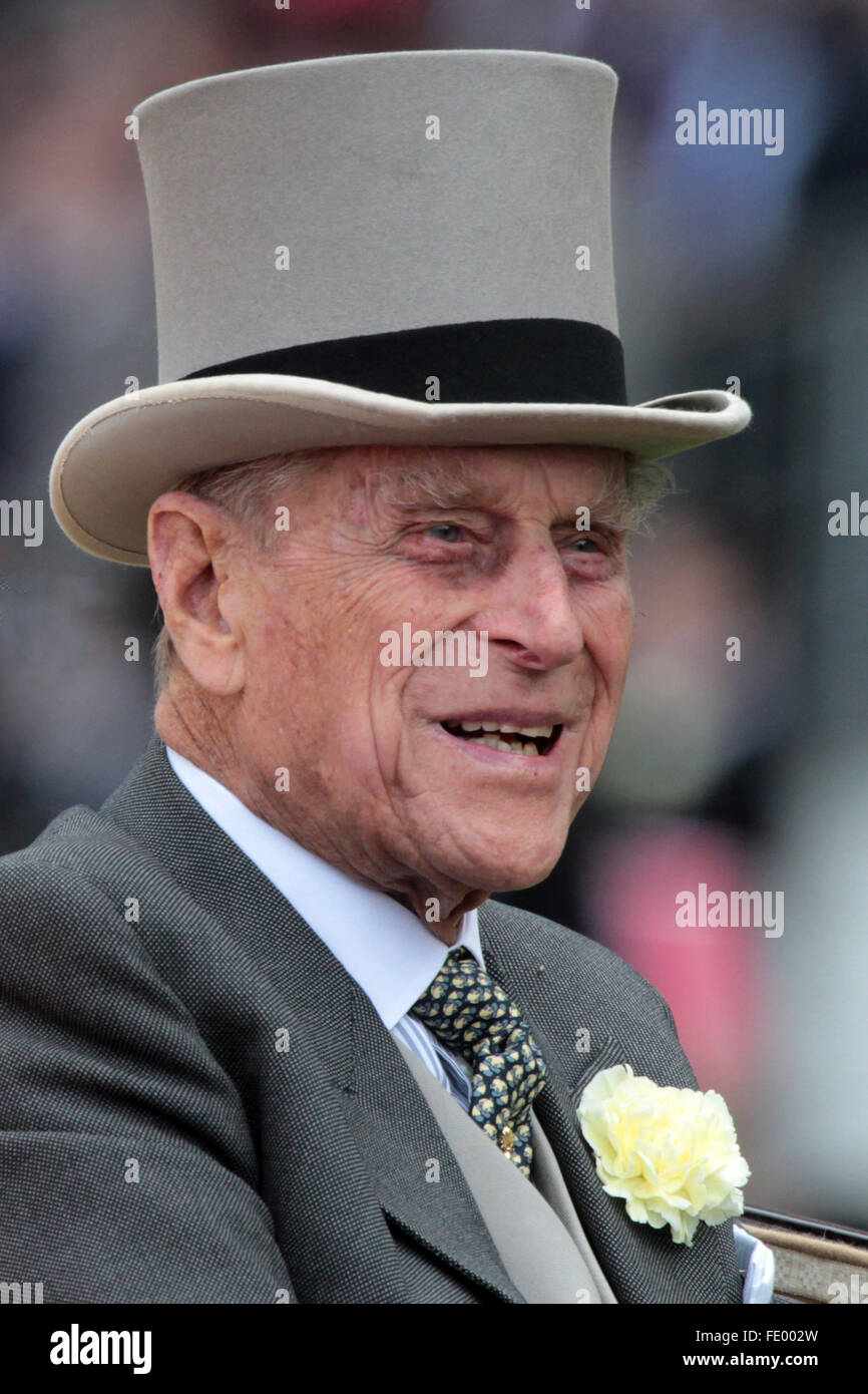 Ascot, United Kingdom, Prince Philip, Duke of Edinburgh, husband of Queen Elizabeth II Stock Photo