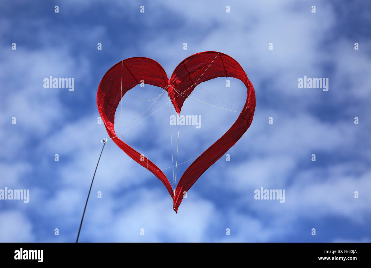 Berlin, Germany, a dragon in a heart shape in the air Stock Photo