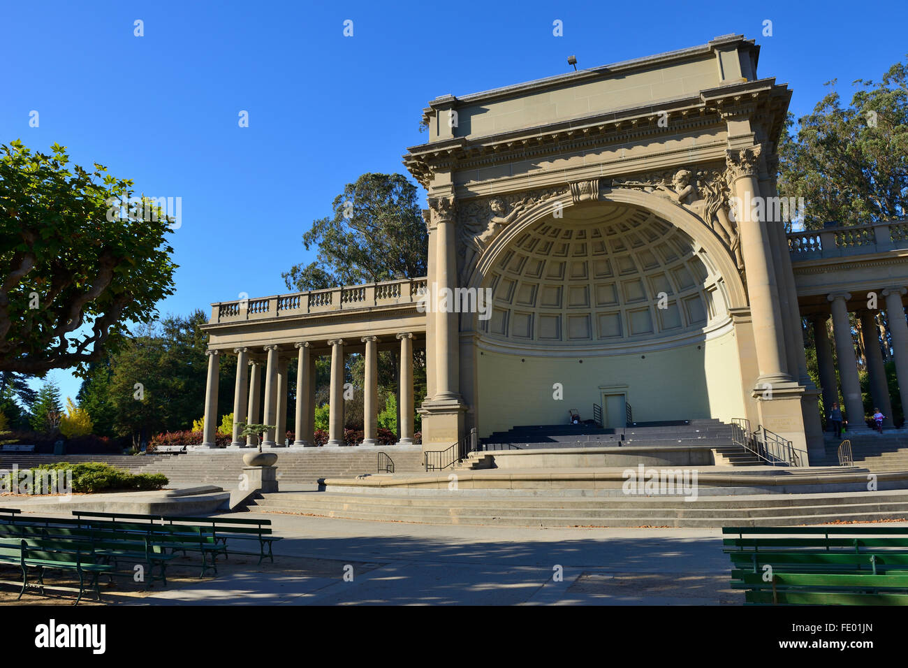 Bandstand in Music Concourse, Golden Gate Park, San Francisco, California, USA Stock Photo