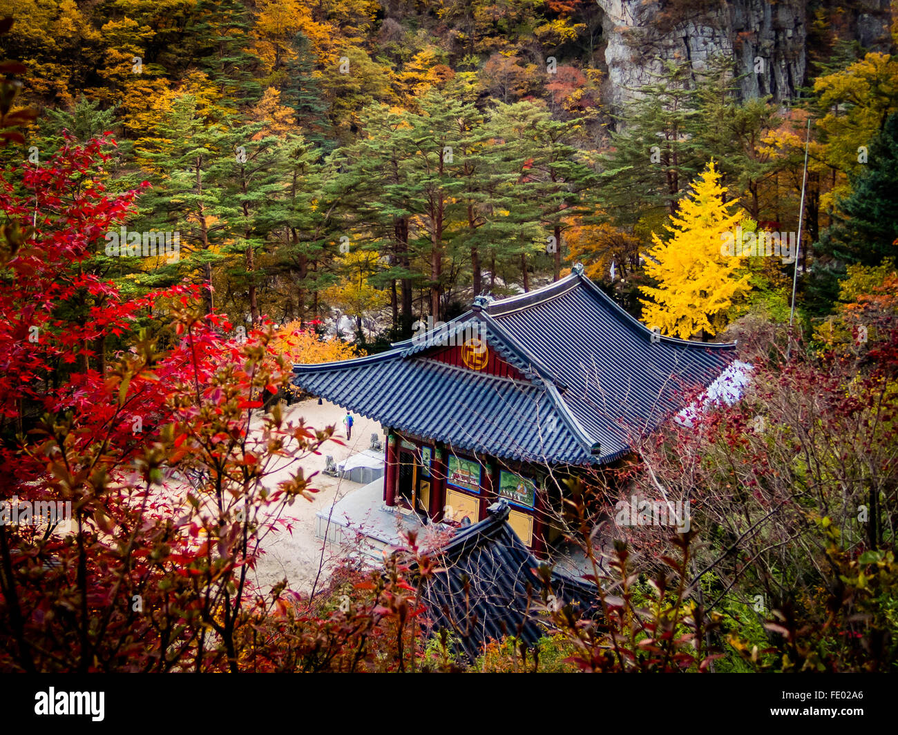 A temple in Autumn Stock Photo - Alamy