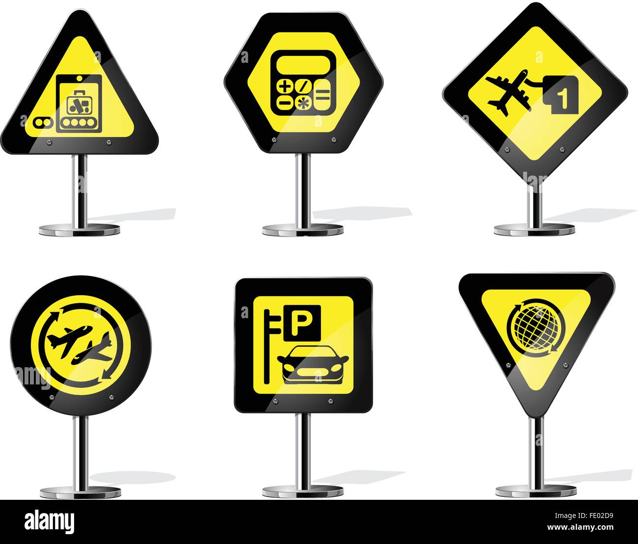 Road Sign Icons Stock Vector Image & Art - Alamy